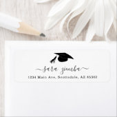 卒業パーティー招待状/発表住所 ラベル (インサイチュ)