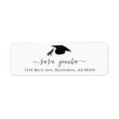 卒業パーティー招待状/発表住所 ラベル (正面)