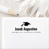 卒業パーティー招待状/発表住所 ラベル (インサイチュ)