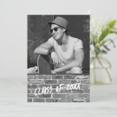 卒業パーティー招待状[白] 招待状 (スタンド正面)