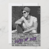 卒業パーティー招待状[紫] 招待状 (正面)