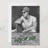 卒業パーティー招待状[緑] 招待状 (正面)