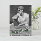 卒業パーティー招待状[緑] 招待状 (スタンド正面)