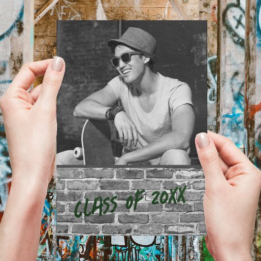 卒業パーティー招待状[緑] 招待状