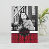 卒業パーティー招待状[赤] 招待状 (スタンド正面)