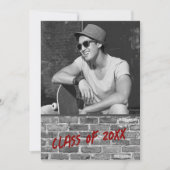 卒業パーティー招待状[赤] 招待状 (正面)