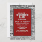 卒業パーティー招待状[赤] 招待状 (裏面)