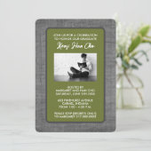 卒業パーティー招待状[軍隊グリーン] 案内状 (スタンド正面)