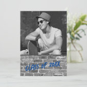 卒業パーティー招待状[青] 招待状 (スタンド正面)