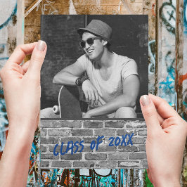 卒業パーティー招待状[青] 招待状