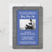 卒業パーティー招待状[青] 案内状 (正面)