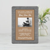 卒業パーティー招待状[Brown] 案内状 (スタンド正面)