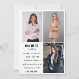 卒業パーティー数々のフォトグラモダンード2025 招待状