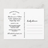 卒業パーティー日付を保存するGrad Photo Collage ポストカード (裏面)