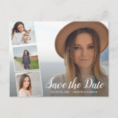 卒業パーティー日付を保存するGrad Photo Collage ポストカード (正面)