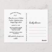 卒業パーティー日付を保存するGrad Photo Collage ポストカード (裏面)