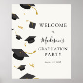 卒業パーティー歓迎サイン ポスター (正面)