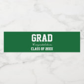 卒業パーティー水ボトルラベルグリーン ペットボトルラベル (シングルラベル)