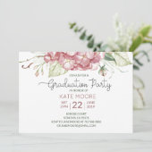 卒業パーティー水彩フローラ 招待状 (スタンド正面)