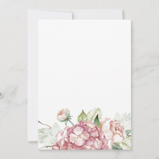 卒業パーティー水彩フローラ 招待状 (裏面)