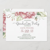 卒業パーティー水彩フローラ 招待状 (正面/裏面)
