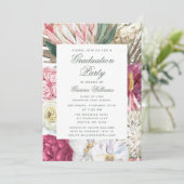 卒業パーティー水彩画フローラ大学院生 招待状 (スタンド正面)