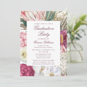 卒業パーティー水彩画フローラ大学院生 招待状 (スタンド正面)