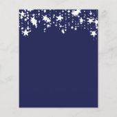 卒業パーティー海軍の青い白い予算招待状 チラシ (裏面)