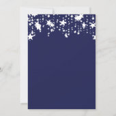 卒業パーティー海軍の青い白い星 招待状 (裏面)