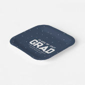 卒業パーティー海軍ブルーの学位年 ペーパープレート (傾斜あり)