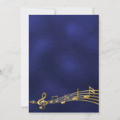 卒業パーティー海軍ブルーミュージック金ゴールド2025 招待状 (裏面)