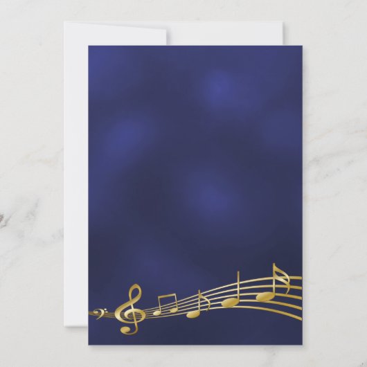 卒業パーティー海軍ブルーミュージック金ゴールド2025 招待状 (裏面)