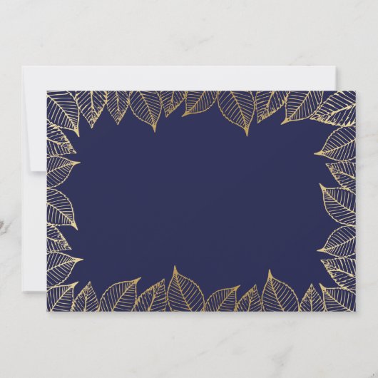 卒業パーティー海軍金ゴールドリーフ秋秋撮影 招待状 (裏面)