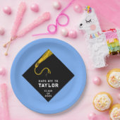 卒業パーティー淡い青 ペーパープレート (パーティー)