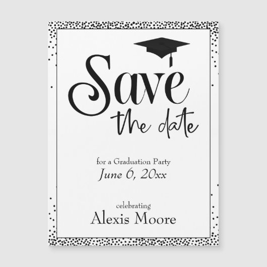 卒業パーティー用磁気カードの日付の保存 (正面)