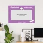 卒業パーティー用 プロップ フォトブース フレーム ポスター (ホームオフィス)