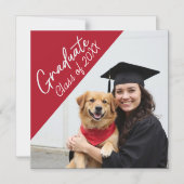 卒業パーティー発表お祝い マグネット招待状 (正面)