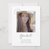 卒業パーティー発表招待状カード セーブザデート (正面)