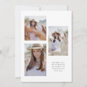 卒業パーティー発表招待状カード セーブザデート (裏面)