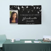 卒業パーティー白黒の星写真2025 横断幕 (トレードショー)