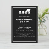 卒業パーティー白黒2025 招待状 (スタンド正面)
