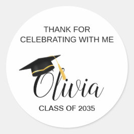 卒業パーティー祝の好意に感謝 ラウンドシール