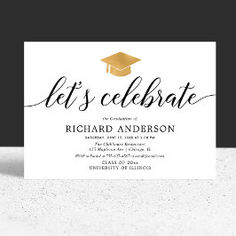 卒業パーティー祝シンプルよモダン 招待状