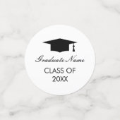 卒業パーティー紙吹雪の大学院名 コンフェッティ (スモール正面)