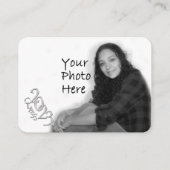 卒業パーティー紫の写真挿入カード2024 エンクロージャーカード (裏面)