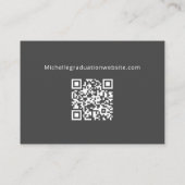 卒業パーティー詳細QRコードシンプル植物学 エンクロージャーカード (裏面)