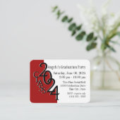 卒業パーティー赤い写真挿入カード2024 エンクロージャーカード (スタンド正面)