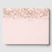 卒業パーティー赤面ピンクローズ金ゴールド2025 ゲストブック (裏面)