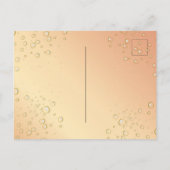 卒業パーティー金ゴールドの招待 ポストカード (裏面)