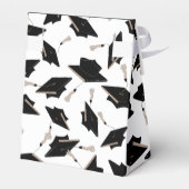 卒業パーティー黒い帽子の上に感謝 フェイバーボックス (裏面サイド)